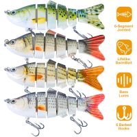 Bass Fishing Lure Multi Joint Lifelike Fish Lures Sinking Wobblers